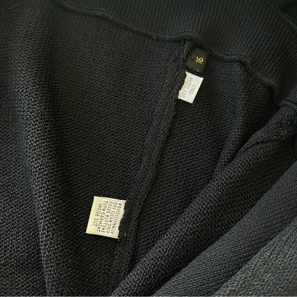 Vintage St. John Basics Sz 16 Santana Knit Black Long Sleeve Jacket & Skirt Set - Picture 5 of 13